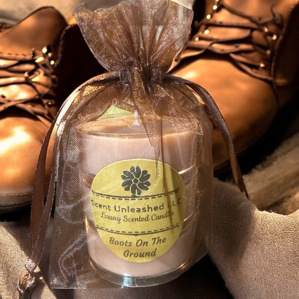 BOOTS ON THE GROUND PREMIUM SCENT UNLEASHED LLC LUXURY HAND POURED CANDLES